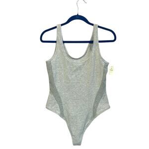 Offline By Aerie OG Original Sleeveless Bodysuit NWT Women's Sz M Gray Timeless